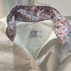 Devon Aire Youth Girls equestrian English show shirt snap collar floral